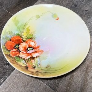 Vintage Hand Painted Nippon Floral Design Collector Plate